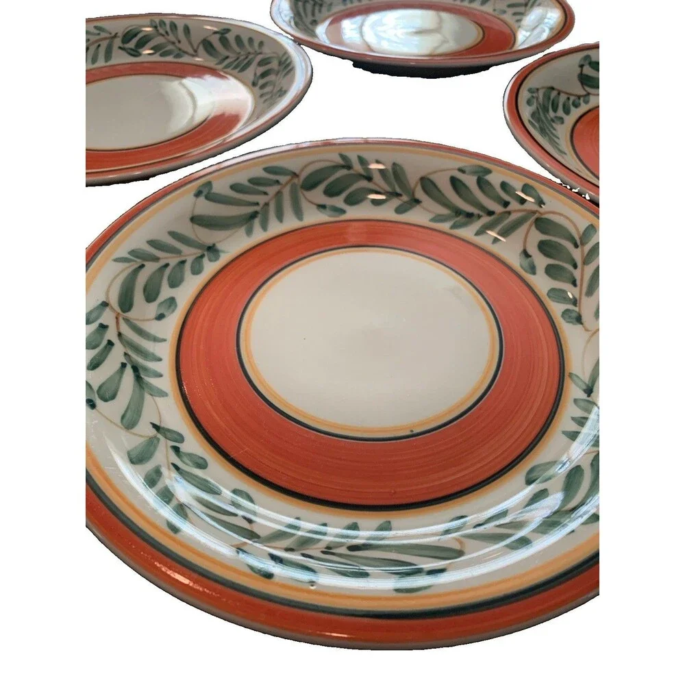 PIER 1 Imports Gibson Umbrina Pattern Dinner Plates Four (4) Count Discontinued
